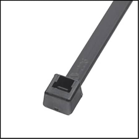 Evermark Cable Tie, 4 in L, Black, Nylon, 18 lb Strength, 100 PK EM-04-18-0-C